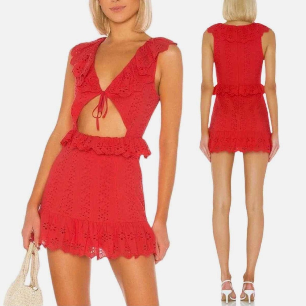 NWOT Tularosa bright pink Tanya dress size large